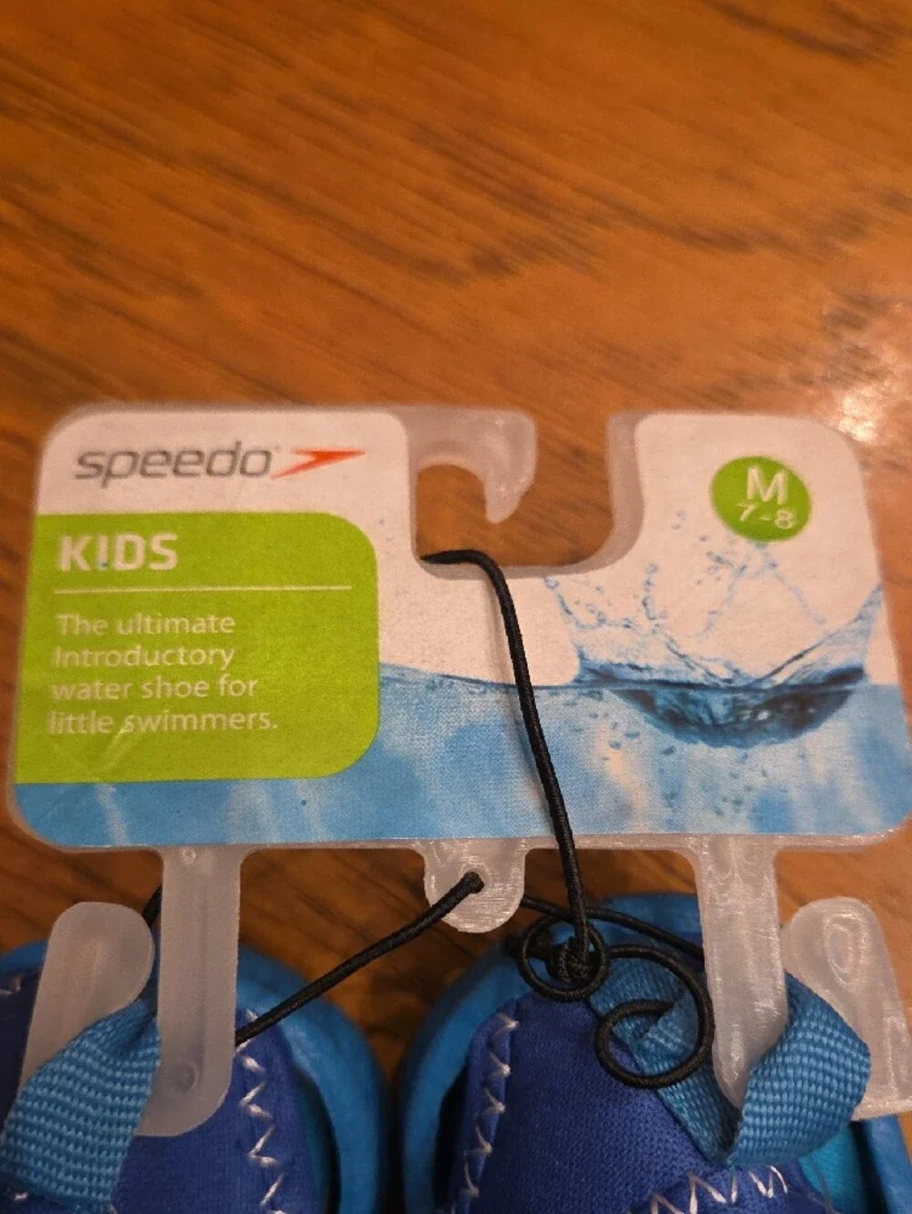 Speedo Kids Blue and Teal Water Shoes with Hook-and-Loop Strap